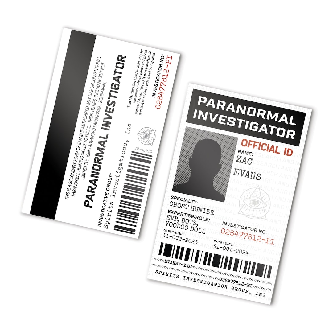 Paranormal and Cryptid ID | Vertical | Instant & Customizable Digital ...