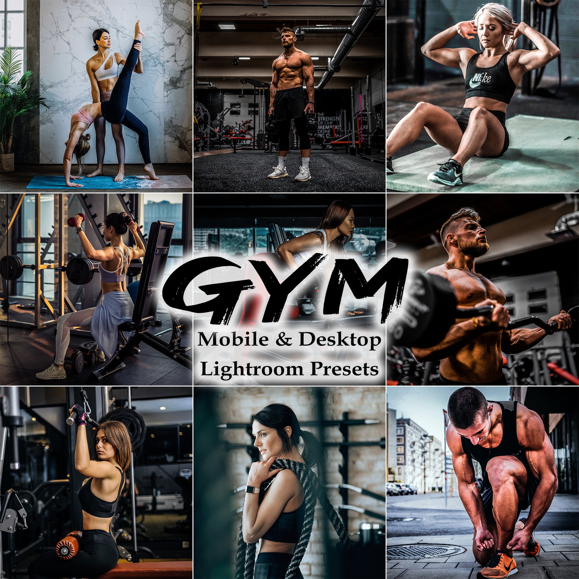 10 Gym Mobile Lightroom Presets Fitness Filters Instagram Etsy