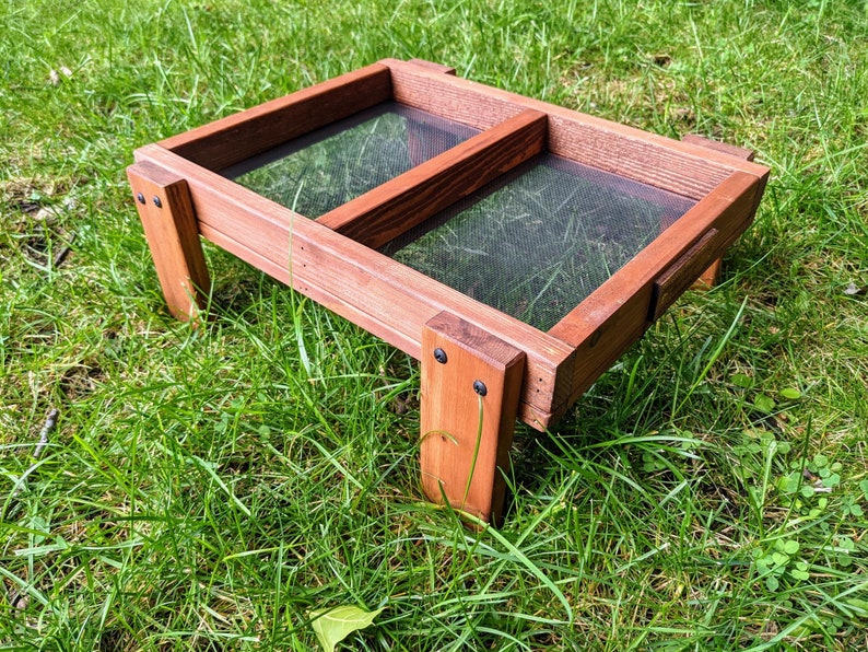 Ground Feeder Wooden Bird Seed Feeder With Legs Large Etsy