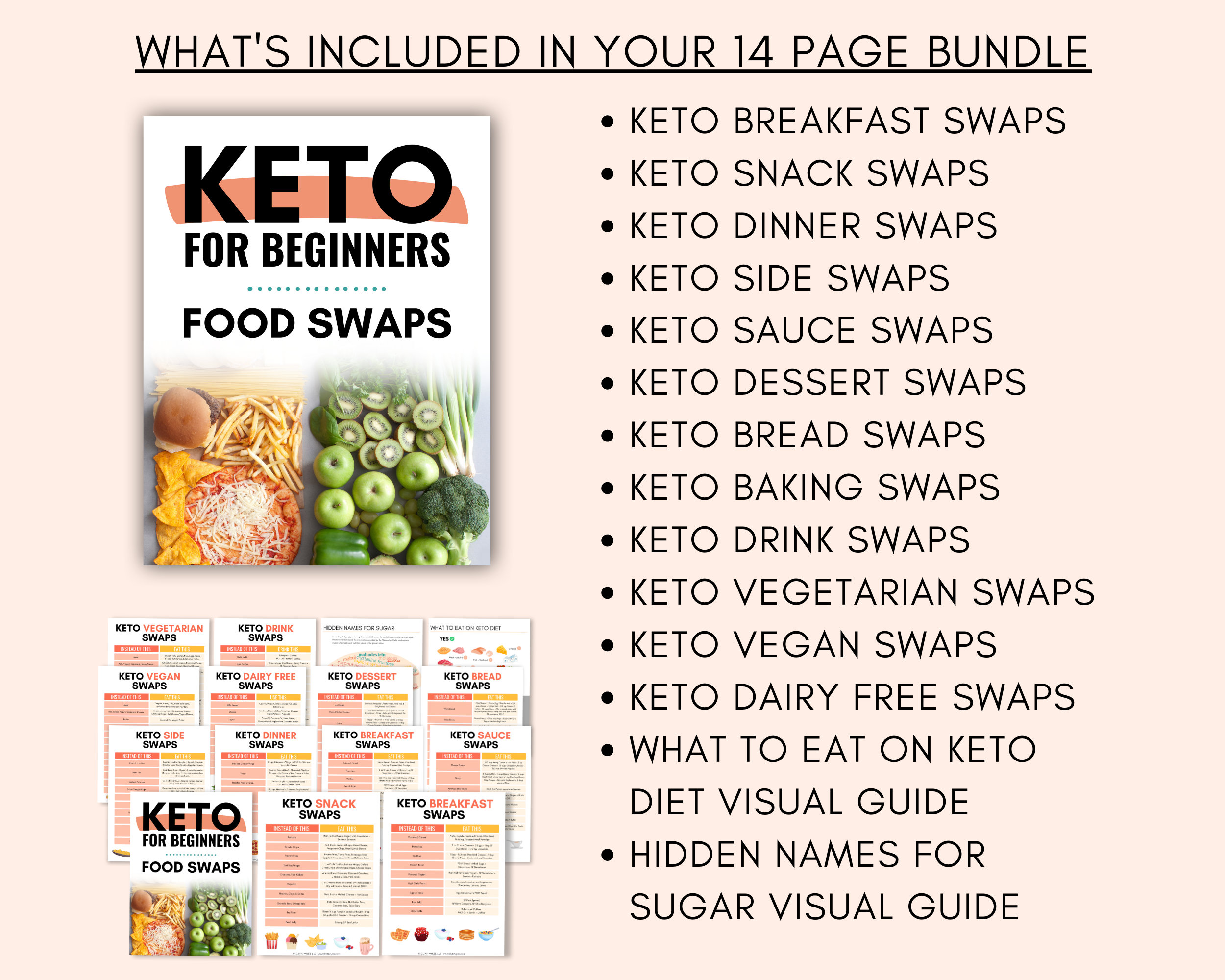 Keto for Beginners: Food Swaps, Keto Food, Keto for Beginners, Keto ...