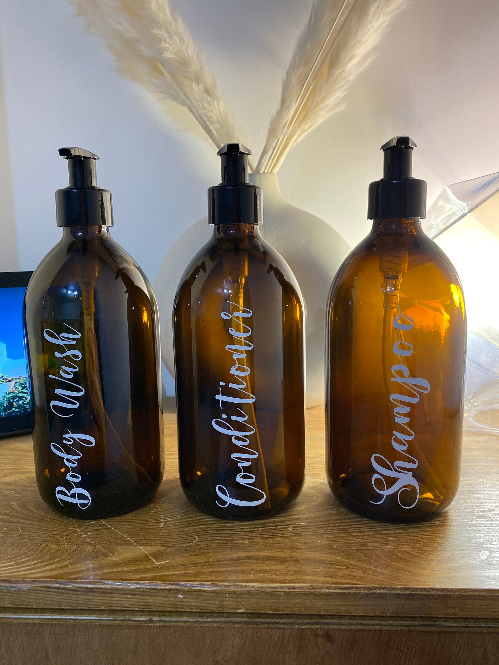 Amber Glass Bottles 500ml Shampoo/ Conditioner Etsy