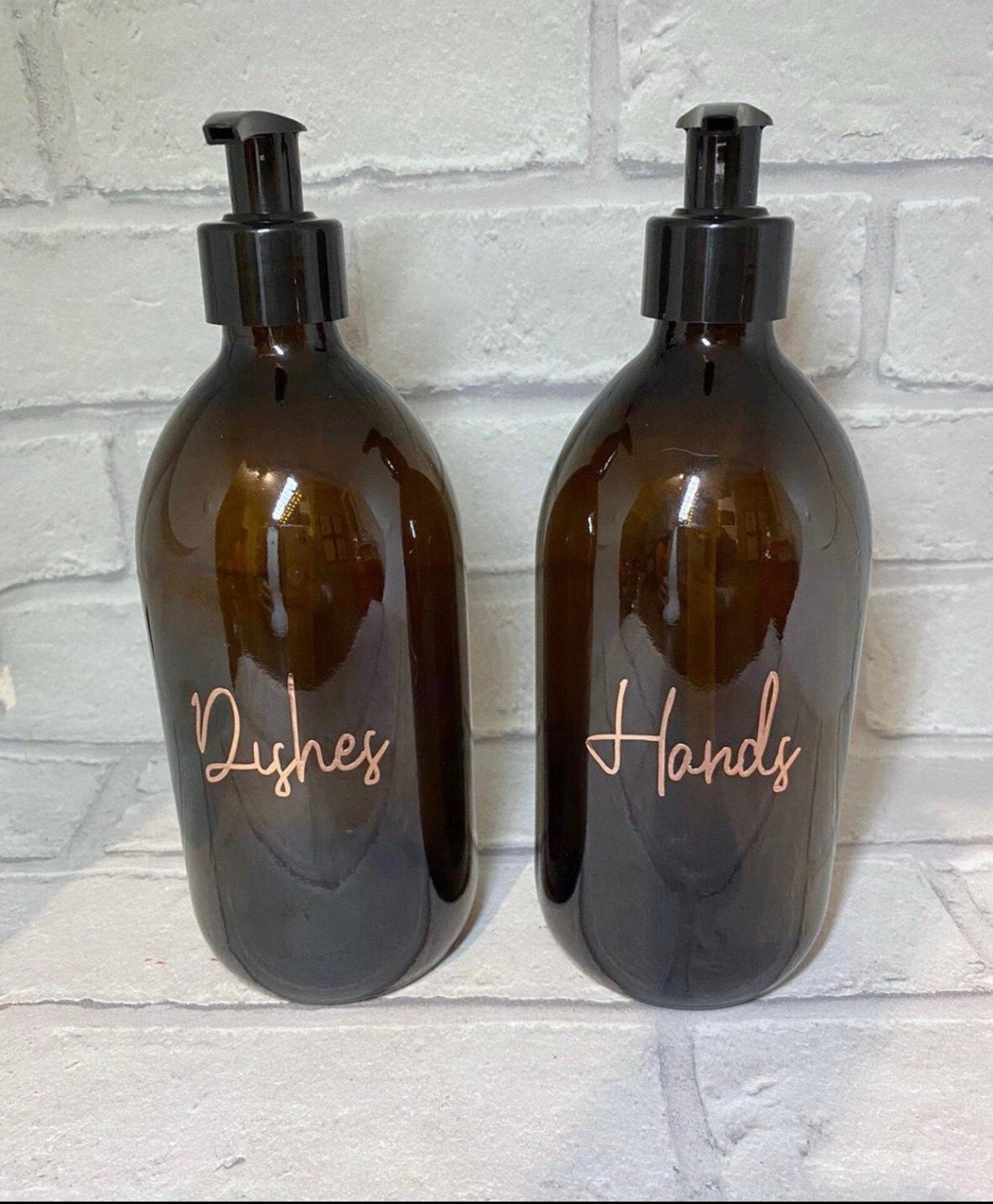 Amber Glass Bottles 500ml Shampoo/ Conditioner Etsy