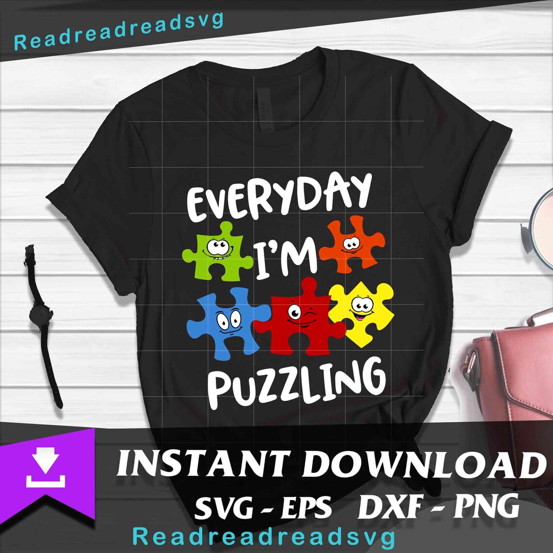 Kids Funny Autism Shirt Everyday I'm Puzzling Shirt Autism Etsy