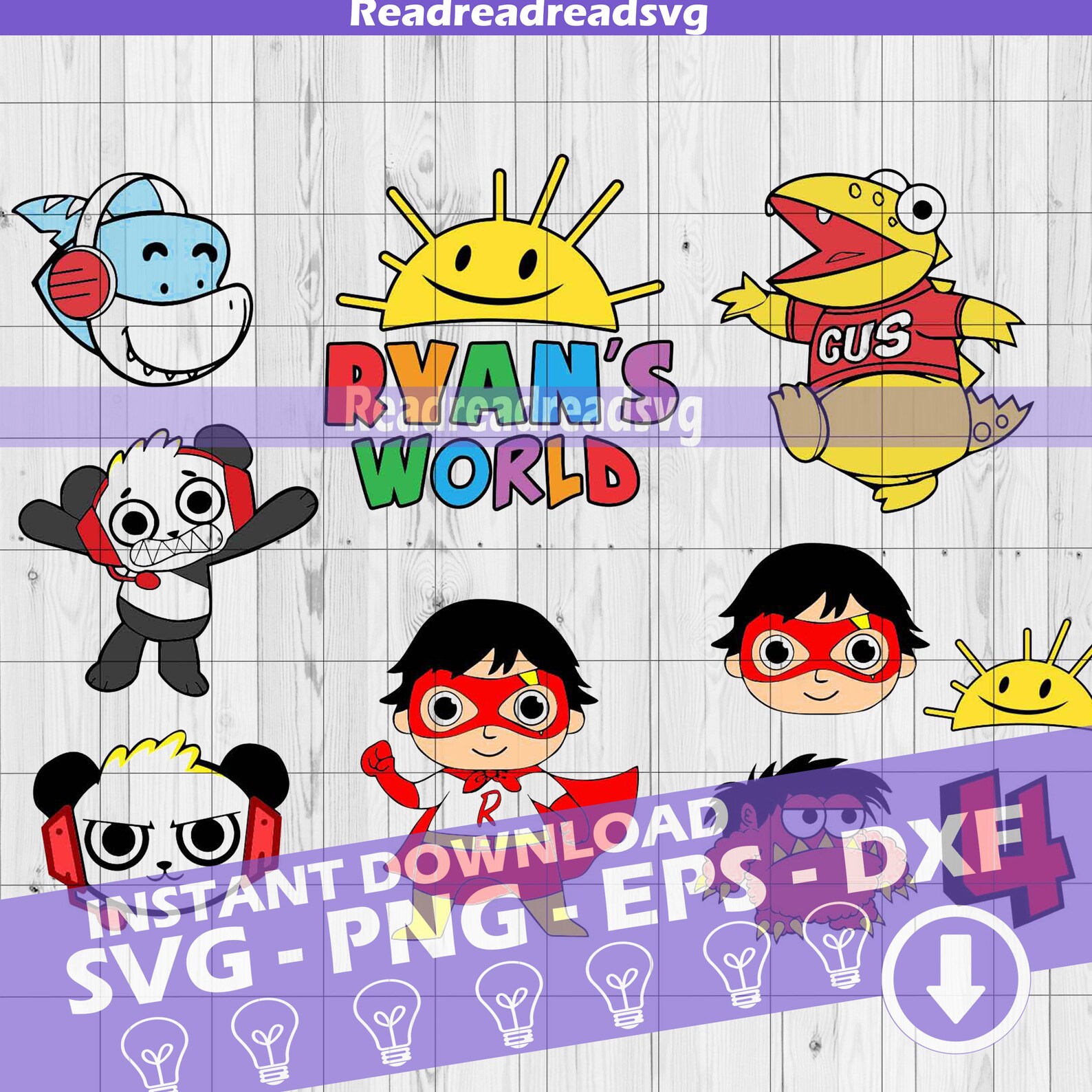 Ryans World SVG Bundle Ryans World Toy svg Cartoon Svg | Etsy