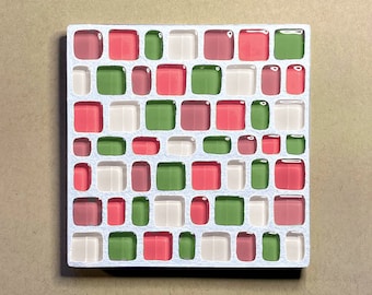 CUSTOM Mosaic Coasters // Home Decor // Handmade // Drinkware // Housewarming Gift  // Modern // Abstract // Mosaic Art // Newlywed Gift