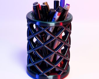 Intertwined Vase - Pen Holder: 3D printed modern design, pen holder and organizer for desk, office and home