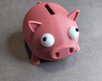 Creative 3D printed money box in a funny piggy design – perfect for children & adults (Piggy Bank)