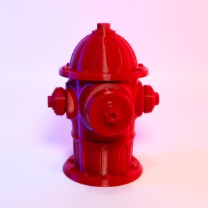 Contenedor de impresión 3D de mini boca de incendios de dibujos animados | Decoración de escritorio y almacenamiento de material de oficina | Colorido + divertido, duradero + compacto imagen 4
