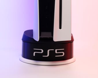 PS5 Stand Extension – Raised design with hard drive compartment & customizable front | Better cooling + stylish setup