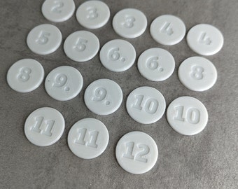 Number chips for Settlers of Catan expansion - single color