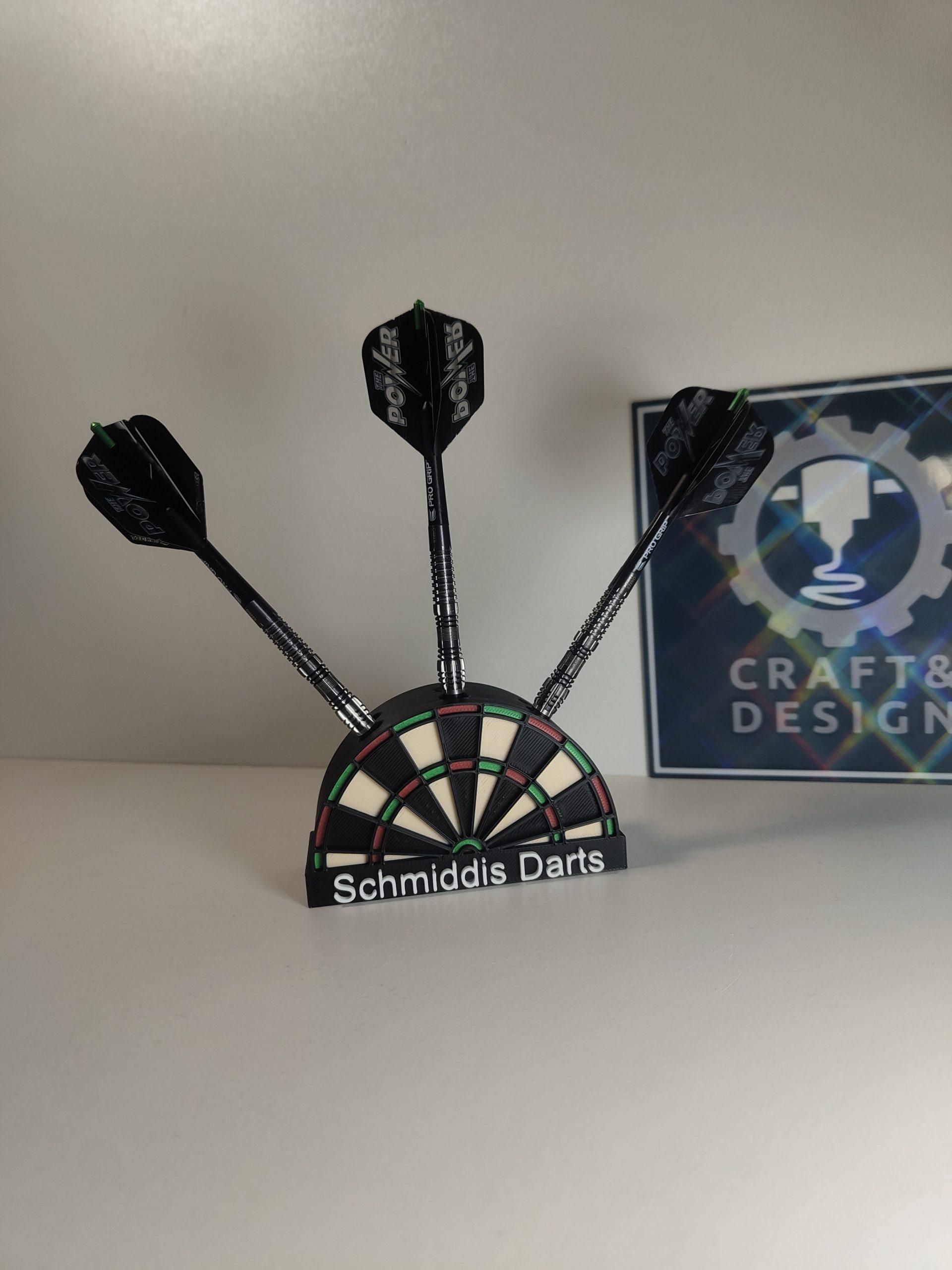 Dartboard-style dartboard holder – 3D printed & customizable | Stylish storage for your darts