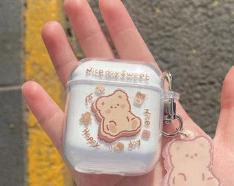 Ownest Compatible with AirPods Case with Cute Clear Girl Cartoons Animal Design Smooth Soft TPU Cover Case for Airpods 2 &1,Cute for Airpods-Bear Ownest Compatible with AirPods Case with Cute Clear Girl Cartoons Animal Design Smooth Soft TPU Cover Case for Airpods 2 &1,Cute for Airpods-Bear