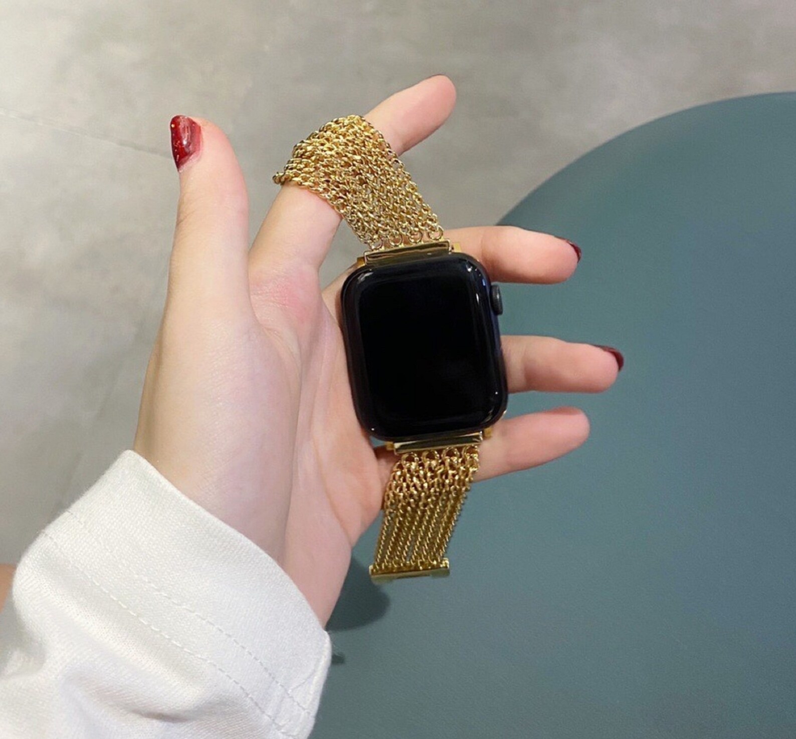 Apple Watch Band Kette Gold Apple Watch Armband Designer Etsy.de