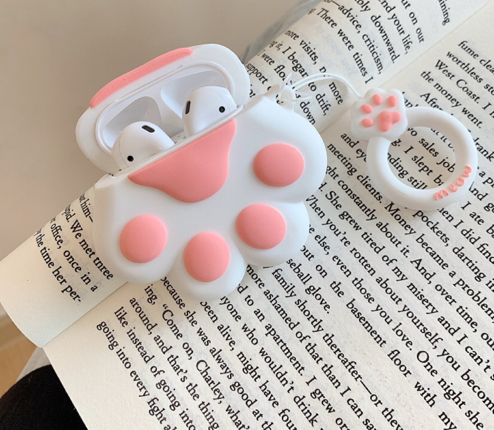 pink cat airpod case