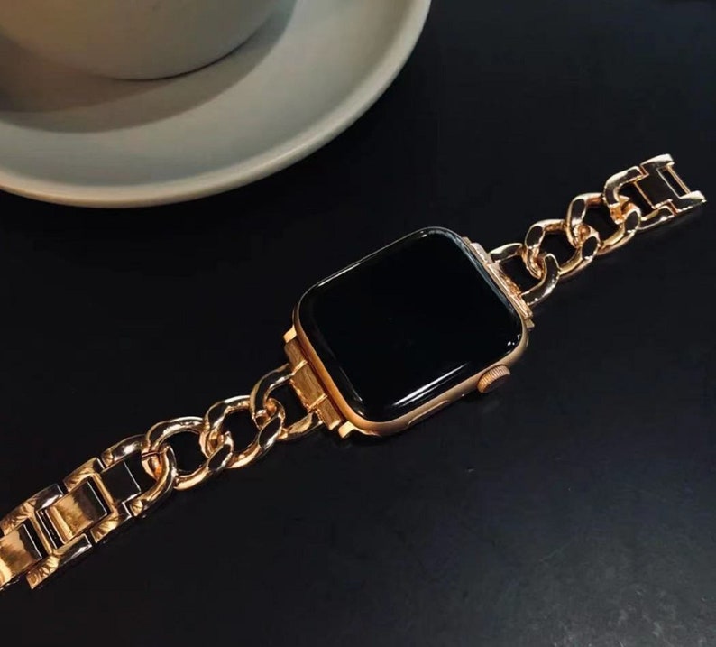 Gold Apple Watch Band Apple Watch Band Chain Apple Watch Etsy