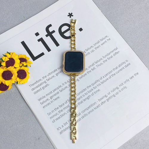 Gold Apple Watch Band Luxury Gold Bracelet Watch Stainless Etsy