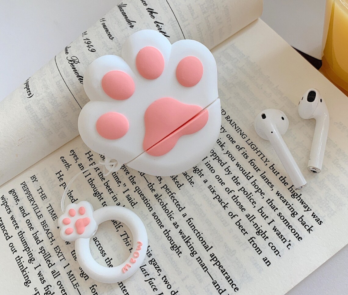 pink cat airpod case