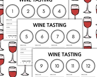 Wine Tasting Scorecard Printable – Aroma, Taste & Finish Rating Sheet PDF