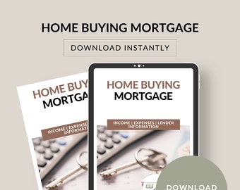 Home Buying Mortgage Information. Gather your income, expenses and lender information all in one place. Instant download PDF