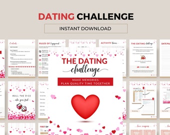 Date Night Challenge for Couples – Printable Relationship Workbook & Love Coupons