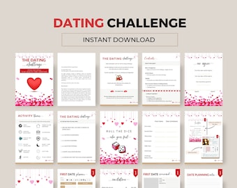 Afdrukbare date-avonduitdaging voor stellen – pdf-bestand met relatiespel en planner voor 6 dates