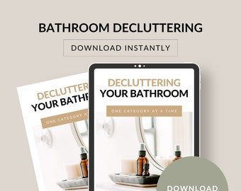 Declutter your Bathroom by Category. House cleaning checklist, Home organization, Self care checklist. Download Instantly. PDF format.