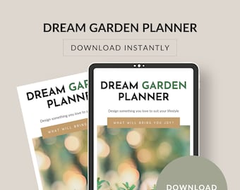 Dream Garden Planner. Plan your perfect garden. Fill out the planner and give to your landscape designer.  Download Instantly and Print. PDF