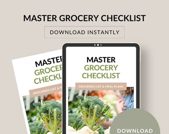 Master Grocery Checklist Printable – Pantry, Produce & Weekly Meal Plan PDF