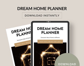 Dream Home Planner. New Home Checklist, Home organization, House Hunting Planner, New Apartment Checklist. Home improvement Download & Print