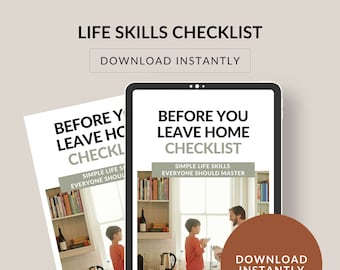 Life Skills Checklist: Before You Leave Home Printable | Adulting Skills Planner PDF
