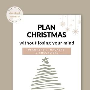 Druckbarer Weihnachtsplaner, Weihnachtsplaner, Weihnachtsplaner, Kochplaner, Feierplaner. Sofort herunterladen und ausdrucken | PDF-Datei