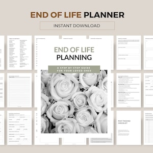 Planejador de fim de vida | 86 páginas. Arranjos funerários, documentos de saúde, documentos legais, informações financeiras, lista de verificação de óbito. Baixar | PDF