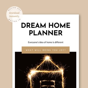 Dream Home Planner. Home Buyer Checklist, Property hunting. Room by Room Plan. Download instantly and print. PDF