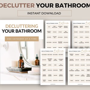 Declutter your Bathroom by Category. House cleaning checklist, Home organization, Self care checklist. Moving List, Download Instantly. PDF.