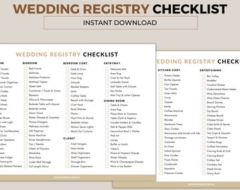 Modern Wedding Registry Planner | Checklist, Q&A and Gift Ideas PDF