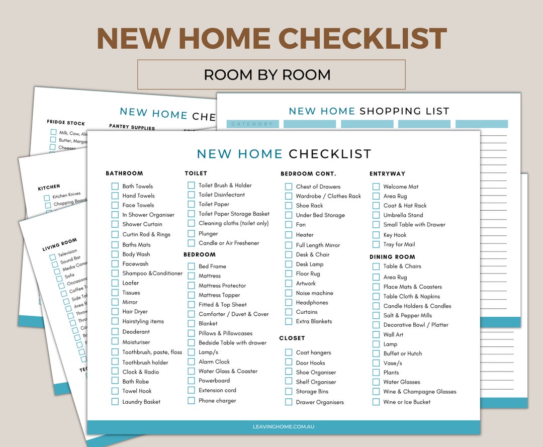 New Home Essentials Checklist. A Room by Room List of Household Items ...