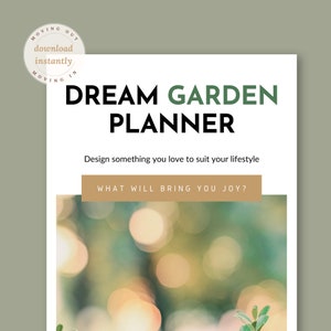 Dream Garden Planner, Pianifica il tuo giardino perfetto, Preparazione del progetto paesaggistico. Lista di controllo per la nuova casa. Lista di controllo per il trasloco. Scarica e stampa / PDF