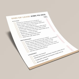 End of Lease Cleaning Checklist: Rental Move Out To-do List (PDF ...