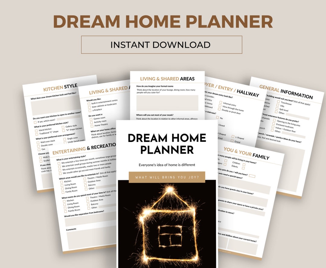 Dream Home Planner Home Building Planner Dream Home Checklist New Dream Home Planner Home Building Planner Dream Home Checklist New