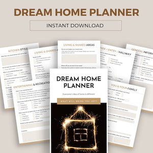 Dream Home Planner, Home Building Planner, Dream Home Checklist, New House Planner, Home Planner, New Build Planner, Room Design Plan | PDF
