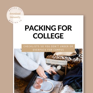 College Packing List, Dorm Room Checklist, Packing for College List of Items. Air BnB, New Apartment Checklist, Home List. Download | PDF