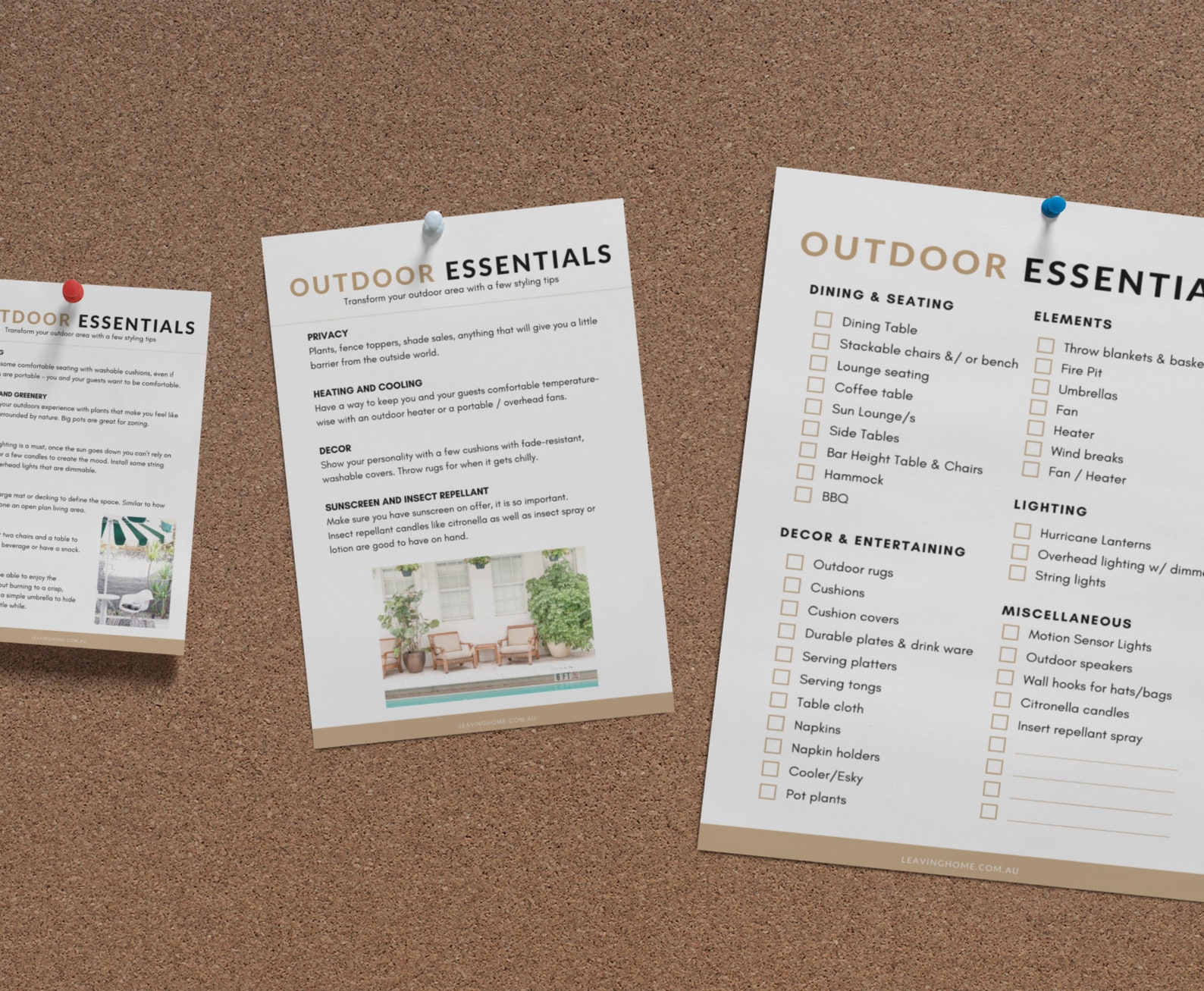 Outdoor Essentials Checklist Entertaining Outside Basics for Etsy