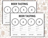 Beer Tasting Party Printable – Craft Beer Scorecard & Tasting Mat PDF