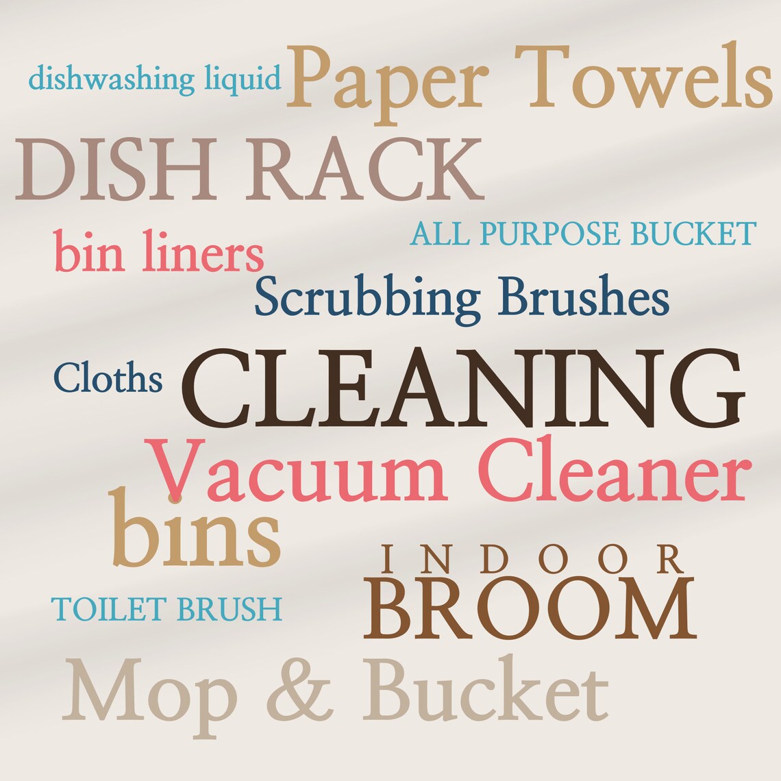 Cleaning Essentials Checklist A List of the Basics You Need Etsy