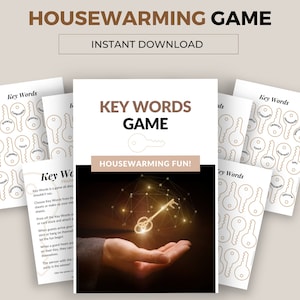 Housewarming Party Key Game. A great ice breaker for people who don&#39;t know each other. New Home Games, Party Ideas, Instant Download | PDF.