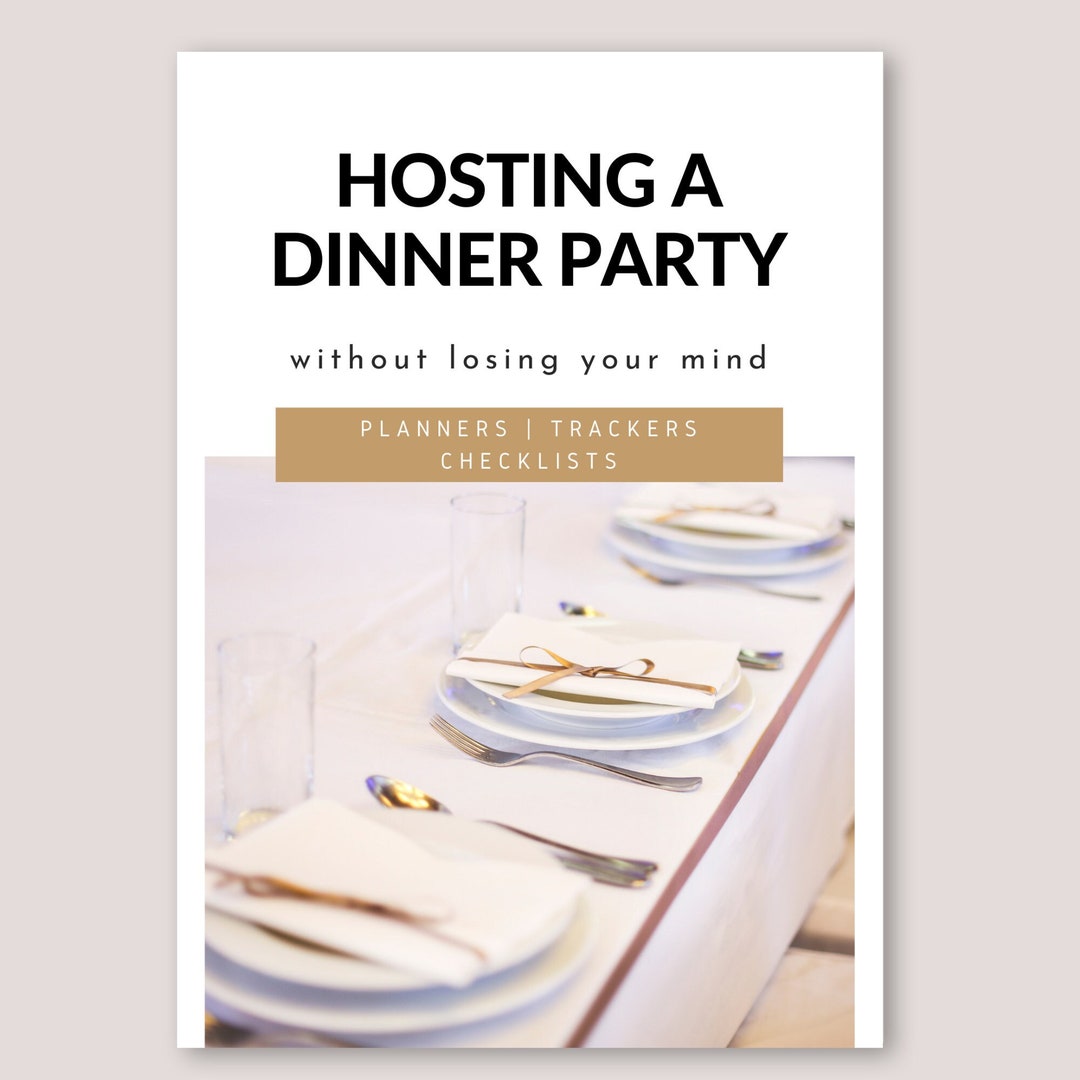Hosting a Dinner Party Checklist, Event Planner, Housewarming Party