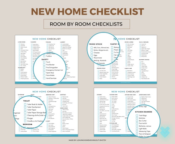 New Home Essentials Checklist. A Room by Room List of 
