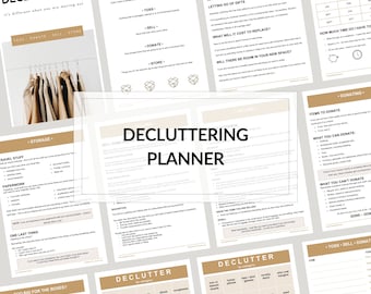 Declutter & Downsize Planner | Minimalist Moving Workbook | Home Organizing PDF