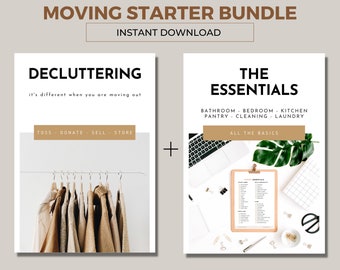 Moving Out Checklist Bundle • Declutter & Home Essentials PDF • Printable Moving Starter Pack for First Time Movers