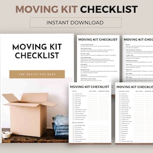 Moving Kit Checklist Bundle, Moving Tools You Need, Packing Items, Room Layout, Moving Checklist. Packing Checklist, Retirement Home | PDF